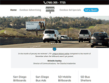 Tablet Screenshot of billboardsinsandiego.com